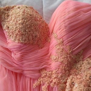 NWT SHERRI HILL Prom Formal Dress, 11114, Pink/Peach -